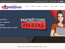Tablet Screenshot of colegioexpressivo.com.br